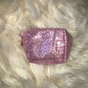 Sparkly Pink Mini Cosmetic Bag